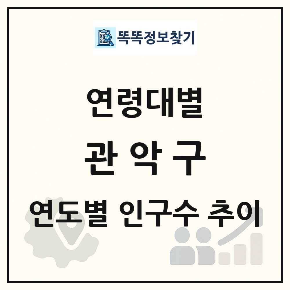 관악구 생애주기별 인구수 링크 그림